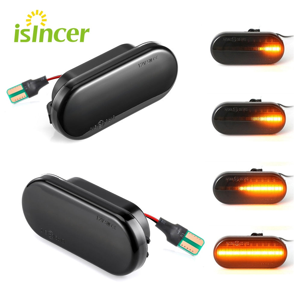 2pieces Led Dynamic Side Marker Turn Signal Light For Volkswagen VW Bora Golf 3 4 Passat 3BG Polo SB6 SEAT Ibiza Leon Skoda Ford