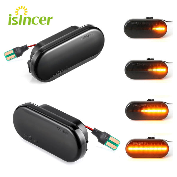 2pieces Led Dynamic Side Marker Turn Signal Light For Volkswagen VW Bora Golf 3 4 Passat 3BG Polo SB6 SEAT Ibiza Leon Skoda Ford