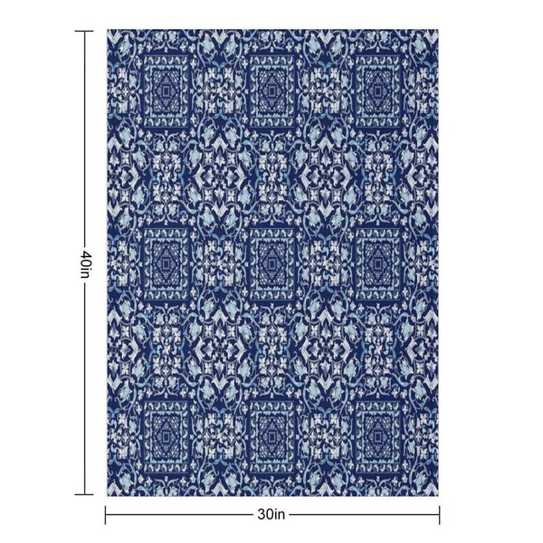 Vintage Flowerpattern Sustainable Throw Blanket