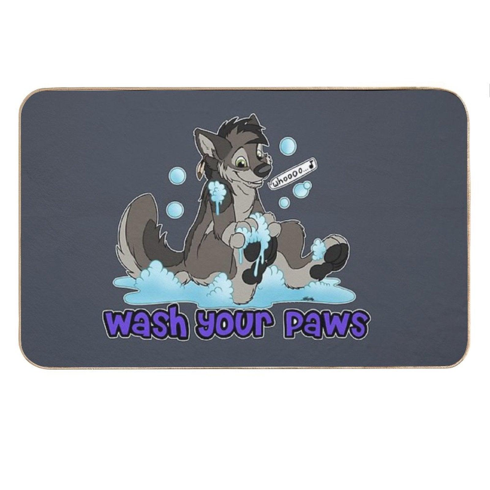 Wash Your Paws - Wolf Bath Mat