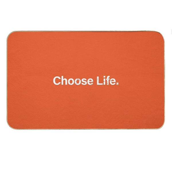 Choose Life. Trainspotting - Square - Orange Bath Mat