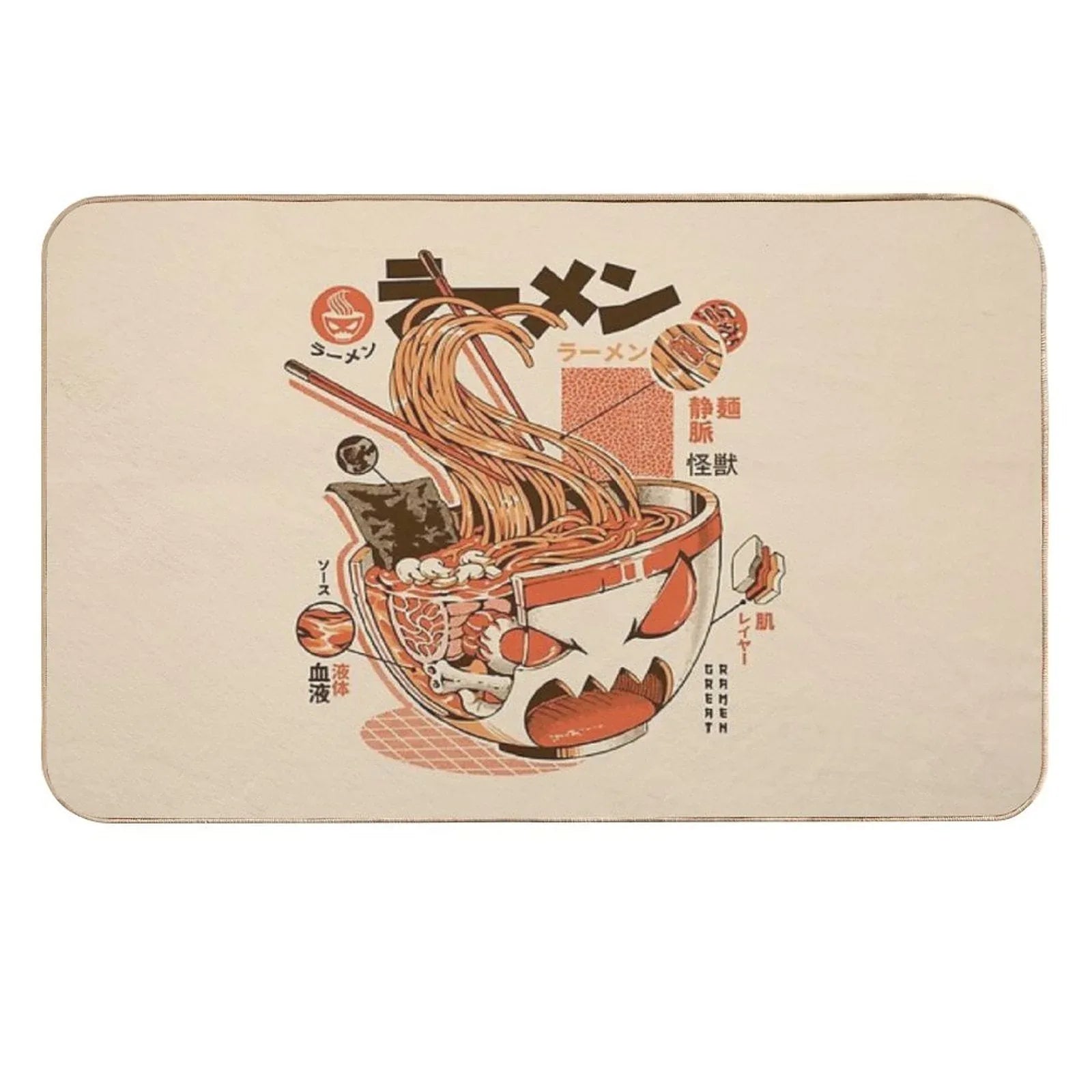 X-ray Great Ramen!  Odorless Bath Mat