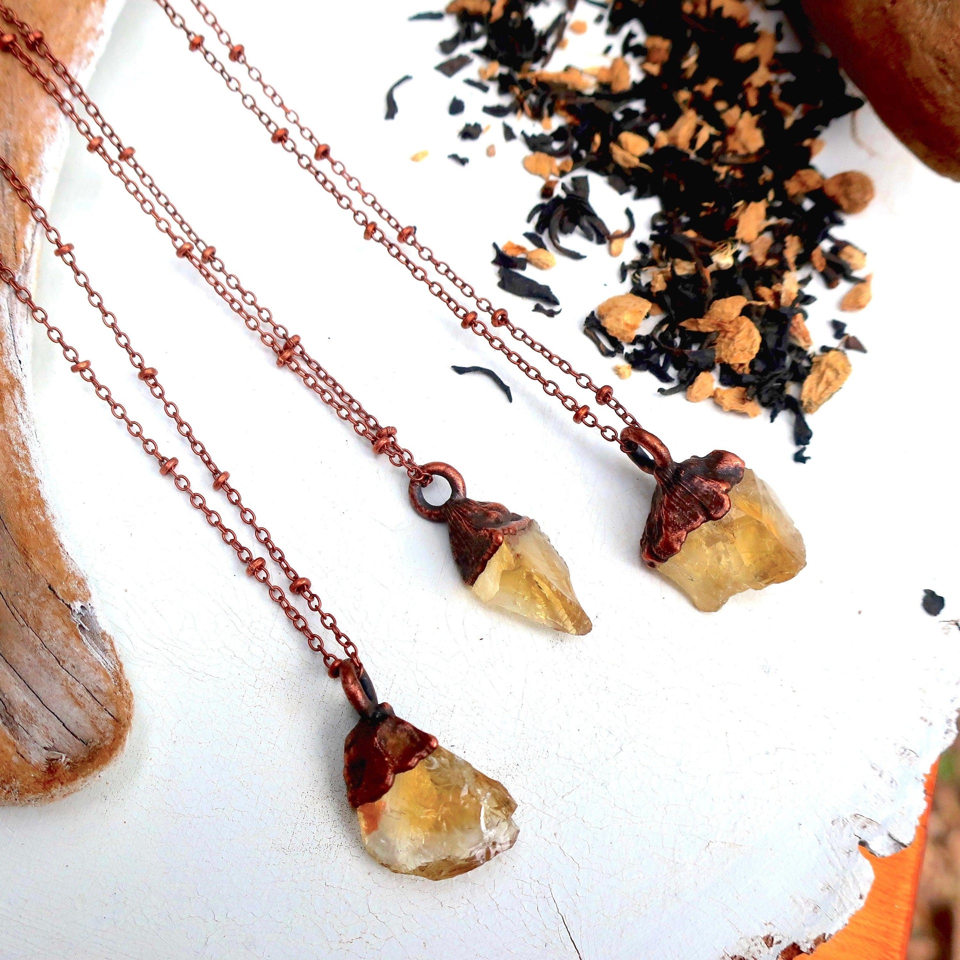 Copper Citrine Necklace - A Talisman of Abundant Joy | By Blackbird & Sage