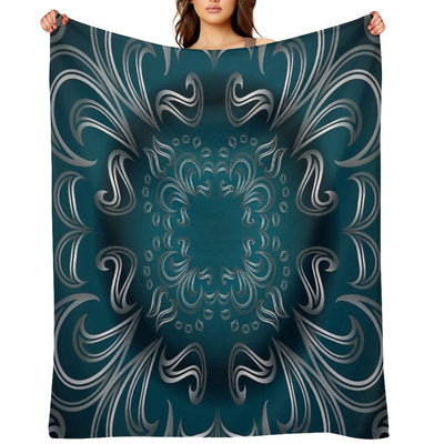 Shades of  Blue Comfort Throw Blanket