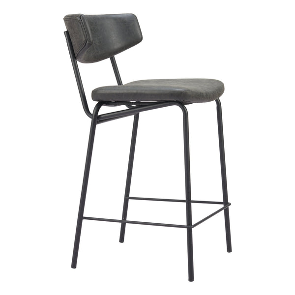 Charon Counter Stool (Set of 2) Vintage Black