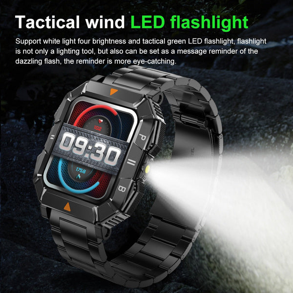 YK03 smartwatch Bluetooth call flashlight sports waterproof heart rate blood oxygen health monitoring