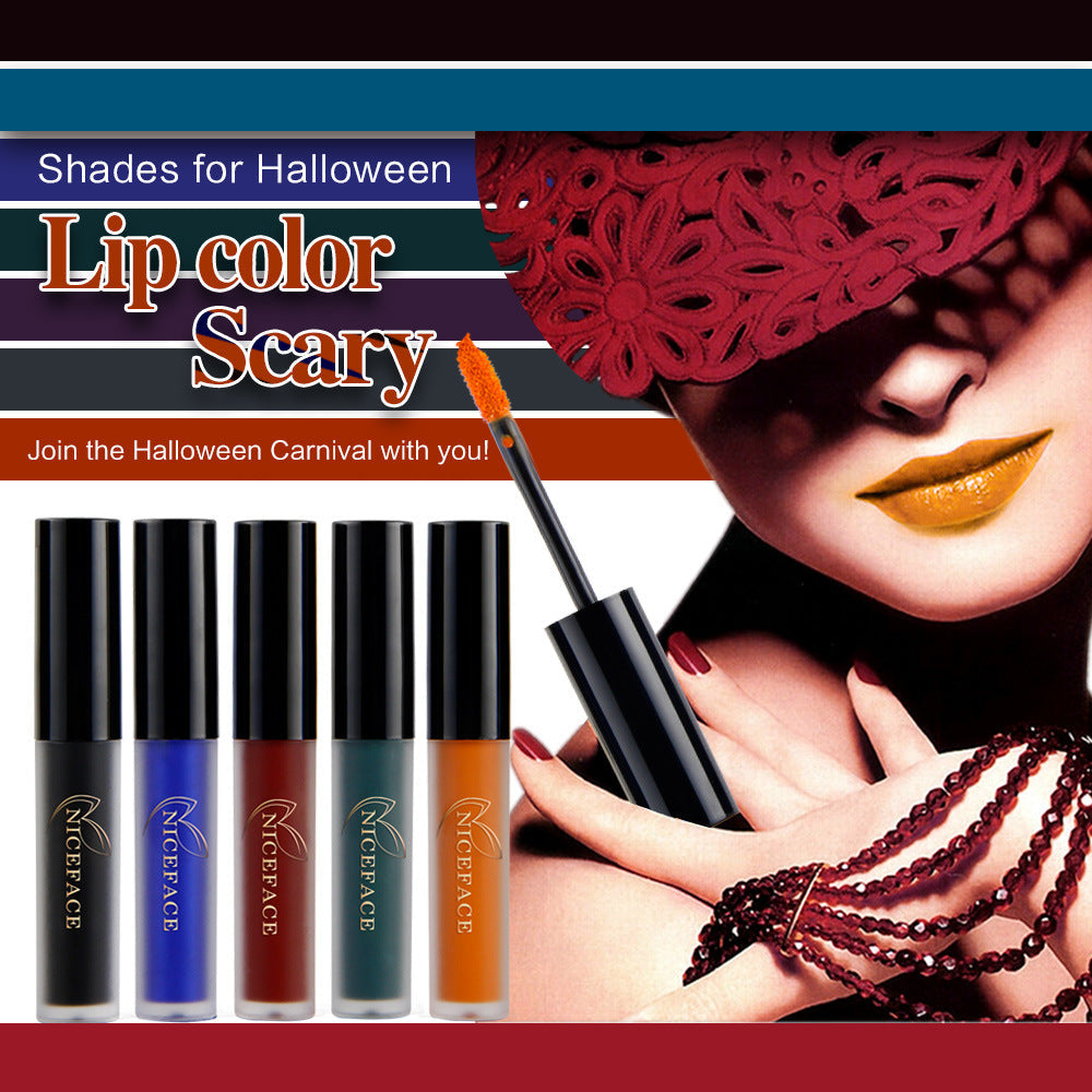 NICEFACE Halloween Wonderful Color Lip Gloss Non-Stick Cup Does Not Fade Liquid Lipstick