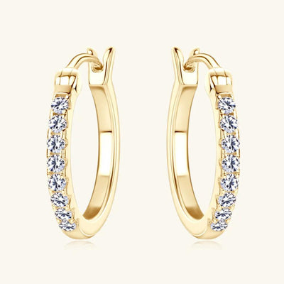 925 Sterling Silver Moissanite Huggie Earrings
