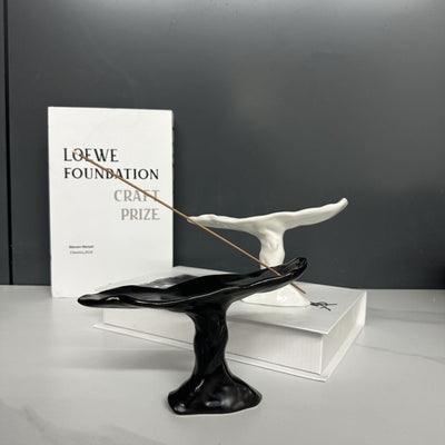 Nordic minimalist wabi sabi style ceramic fragrance holder, aromatherapy insert, niche vintage ornament sculpture art