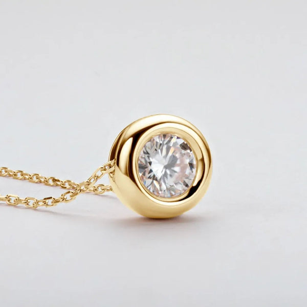 1 Carat Moissanite 925 Sterling Silver Necklace - Gifts for You 'n Me
