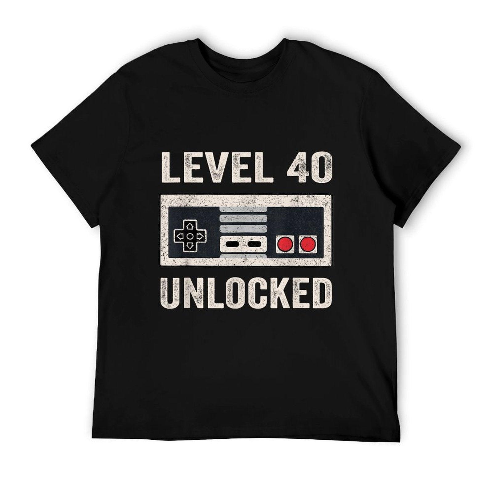 Level 40 Unlocked Video Gamer 40th Birthday Gift T-Shirt