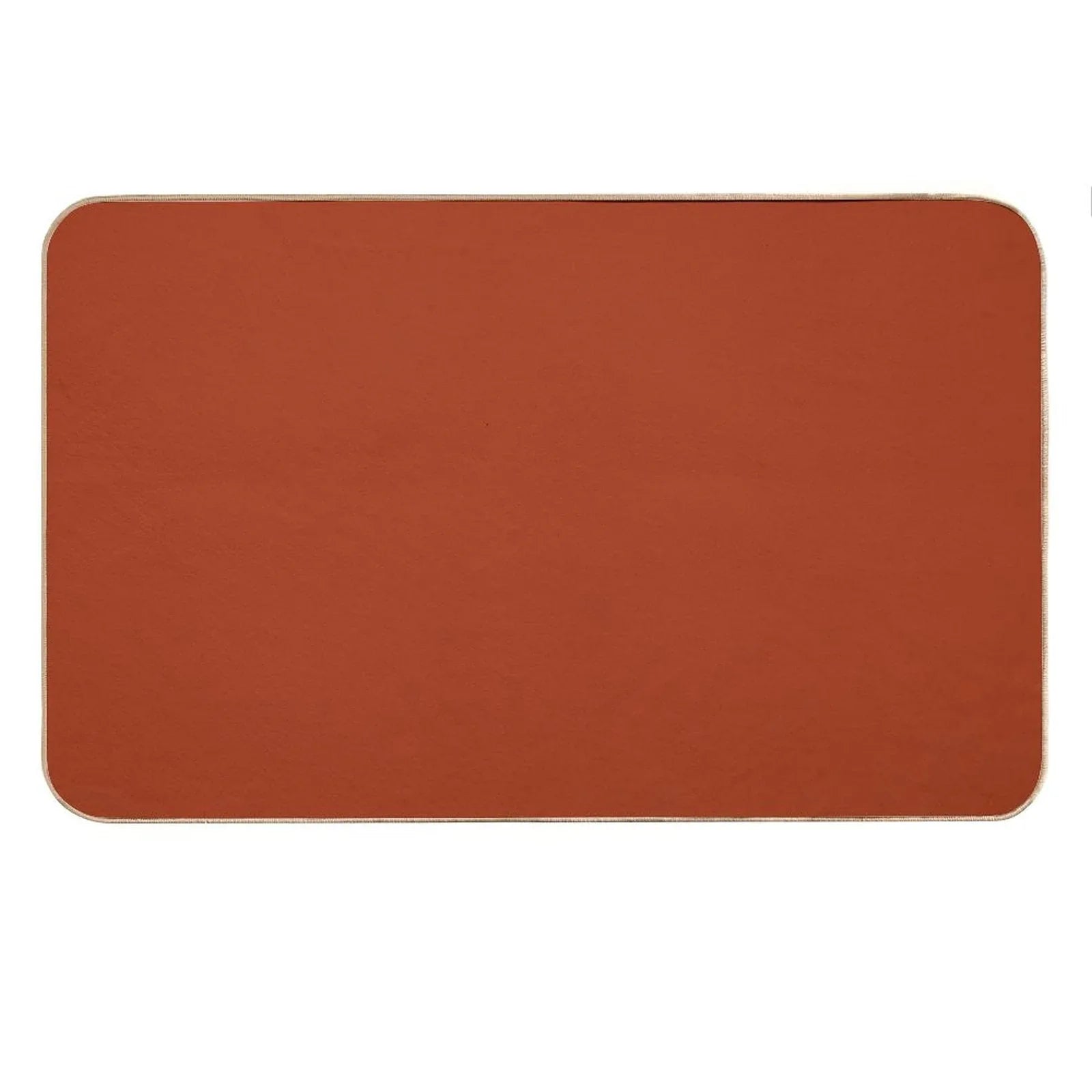 Best Seller - Colors of Autumn Burnt Orange Single Solid Color - Accent Shade  Hue Bath Mat