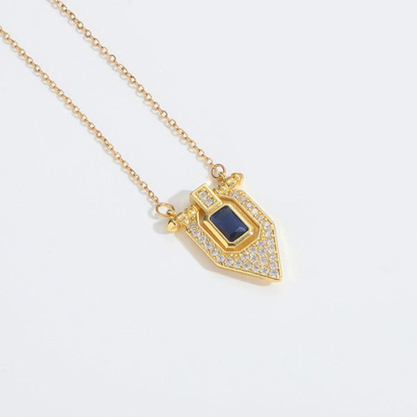 Roman retro flag design pendant necklace for women's collarbone chain