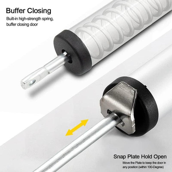 Gas Spring Automatic Door Closer 90 Degrees Within The Positioning Stop Mute Soft Closing Device Adjustable Buffer Force