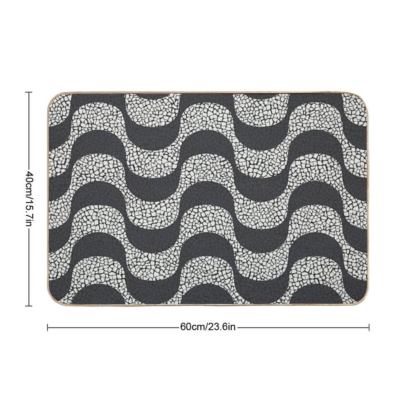 Walk The Streets of Rio Copacabana Sidewalk Theme  High-Traffic Bath Mat