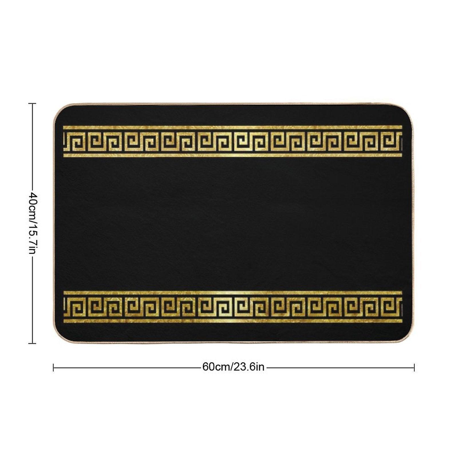 Greek Geometric Pattern  Easy Maintenance Bath Mat