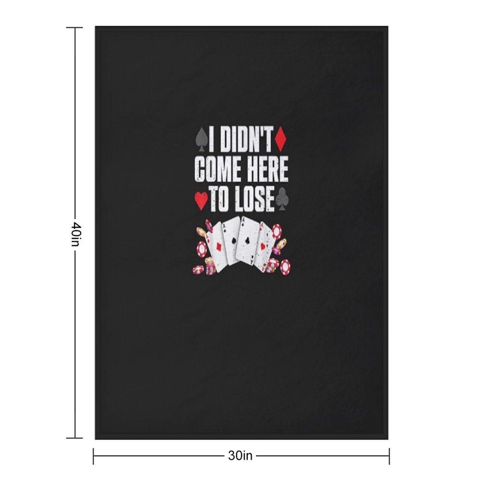 Cool Poker Player Art For Men Women Casino Lover Gamblers Throw Blanket