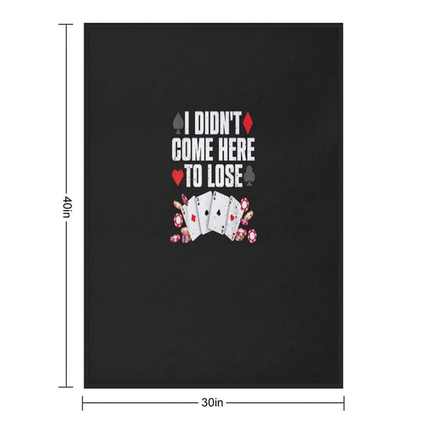 Cool Poker Player Art For Men Women Casino Lover Gamblers Throw Blanket