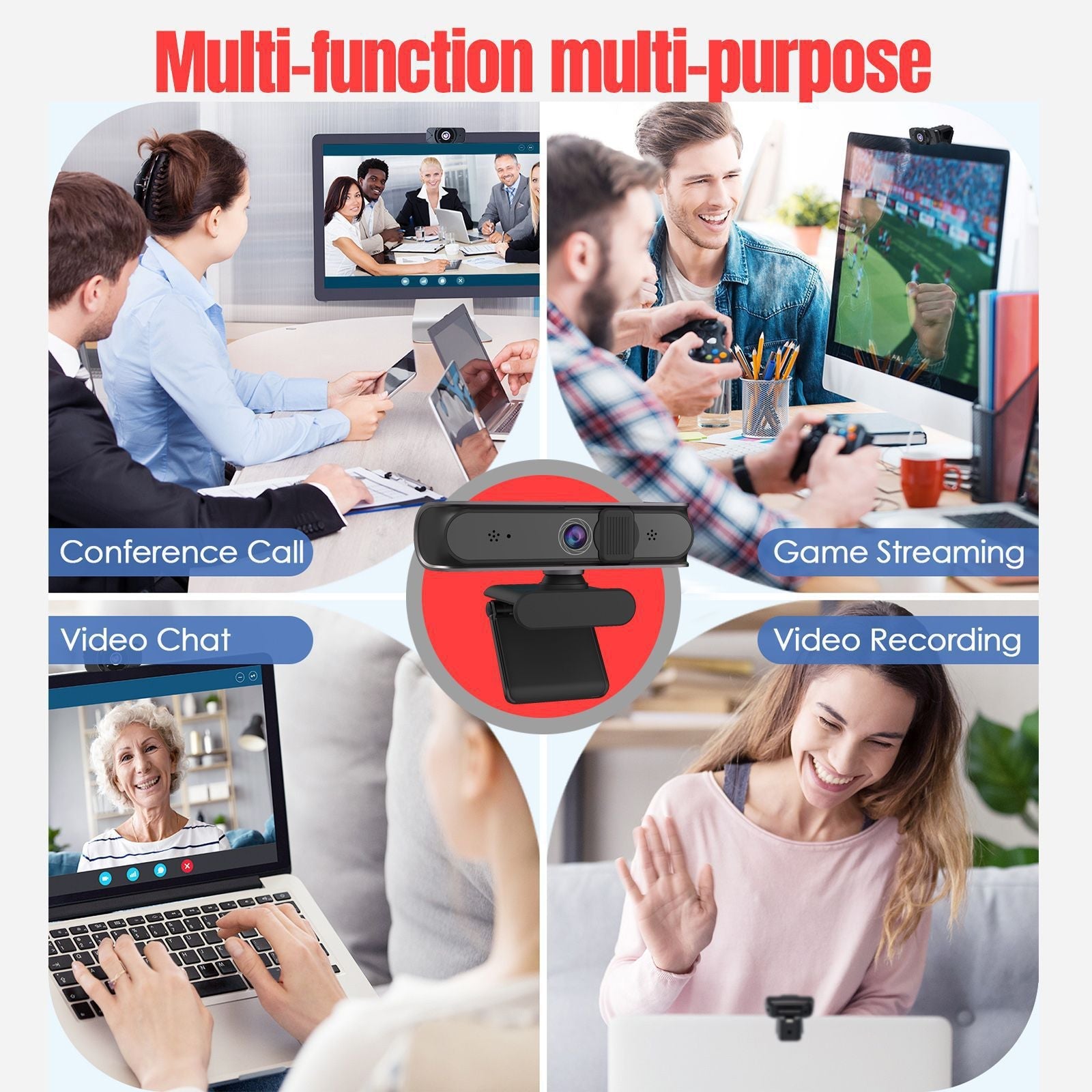 Computer camera with 5 million AF autofocus and support for 1080P video conferencing and online courses