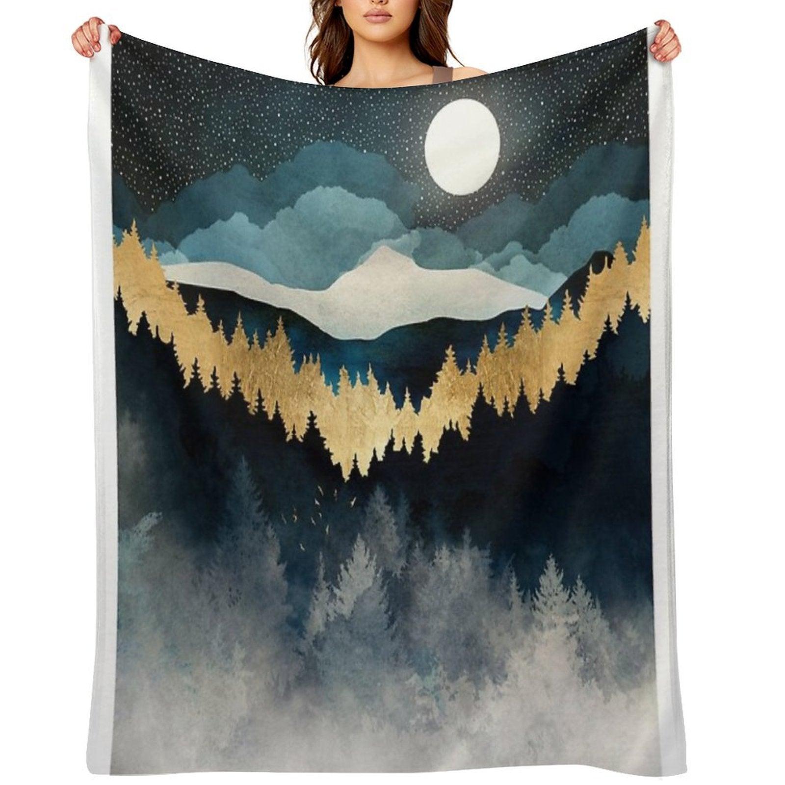 Indigo Night Throw Blanket