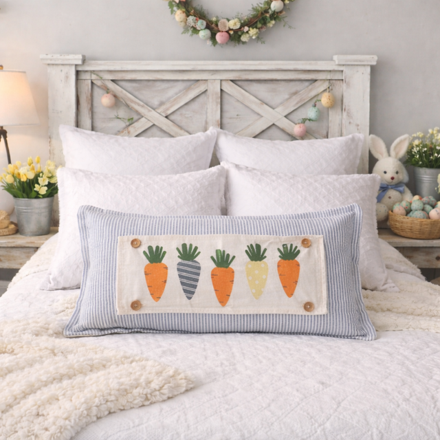 PANEL ONLY: RECTANGLE Spring, Summer, Veggies, Bunny Food, Garden; CARROT PATCH