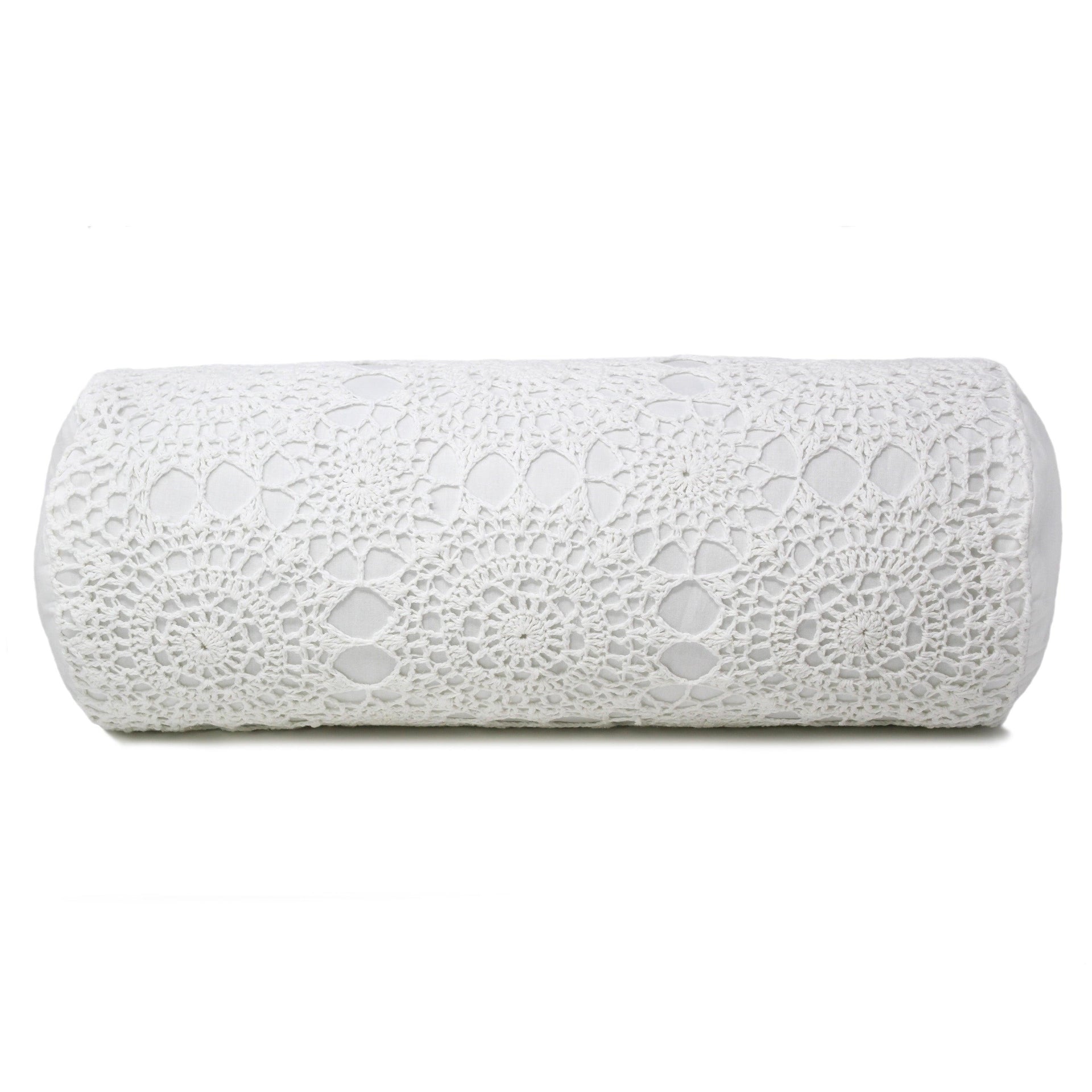 Hand Made Crochet Cotton Neckroll Pillow