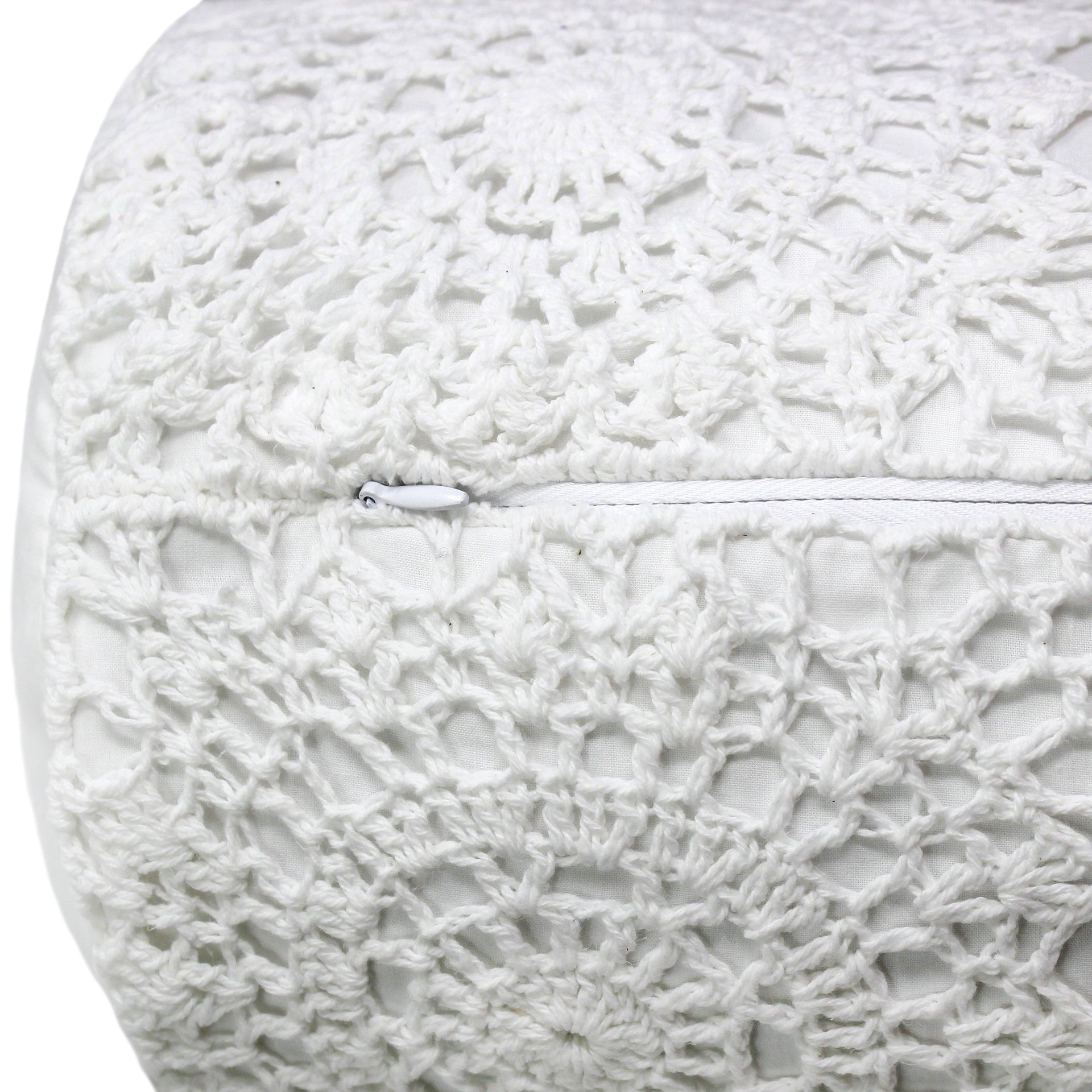 Hand Made Crochet Cotton Neckroll Pillow