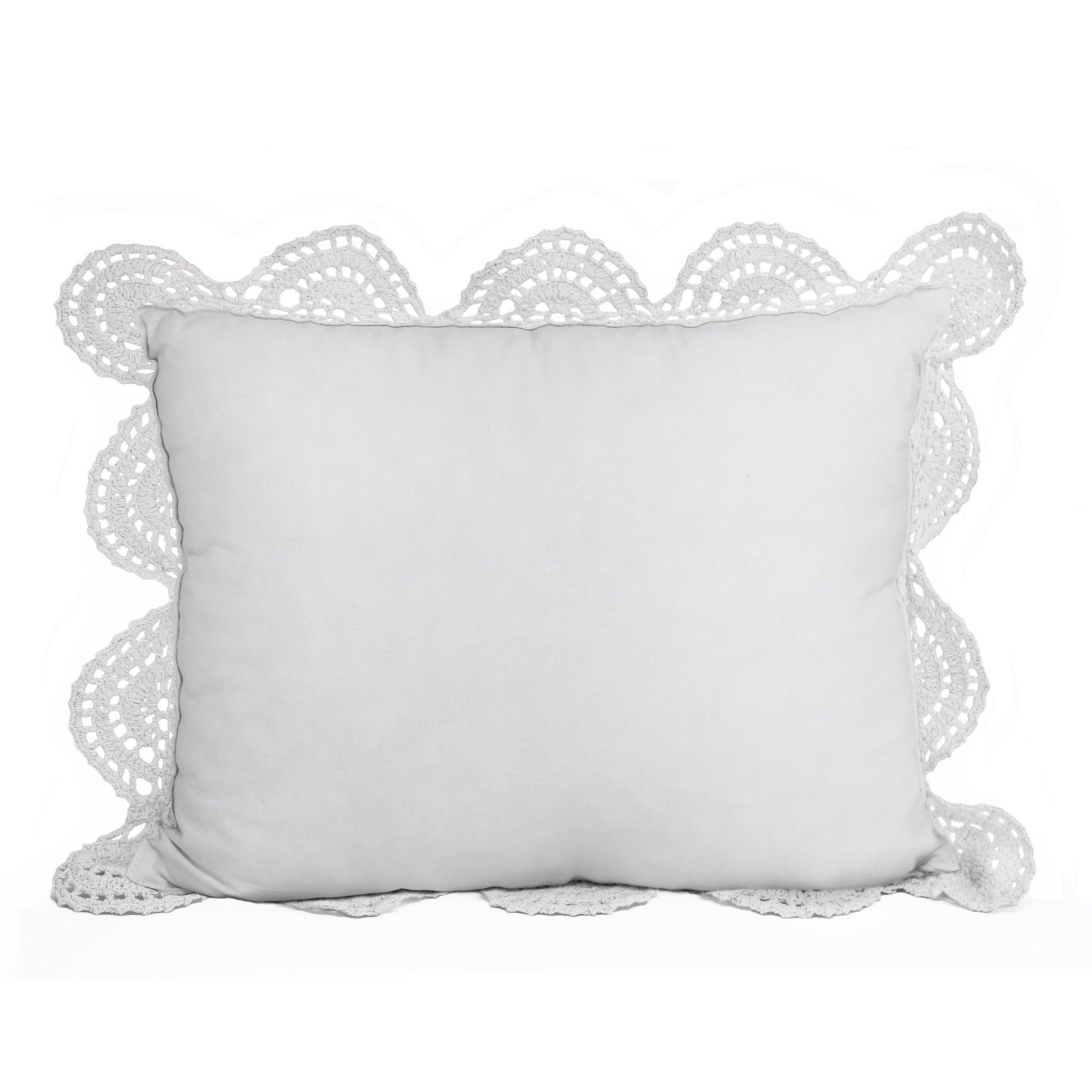 Hand Made Crochet Cotton Boudoir Pillow