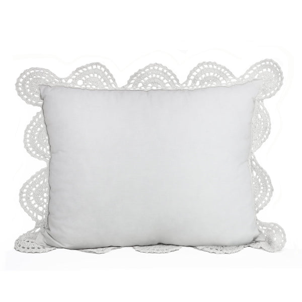 Hand Made Crochet Cotton Boudoir Pillow