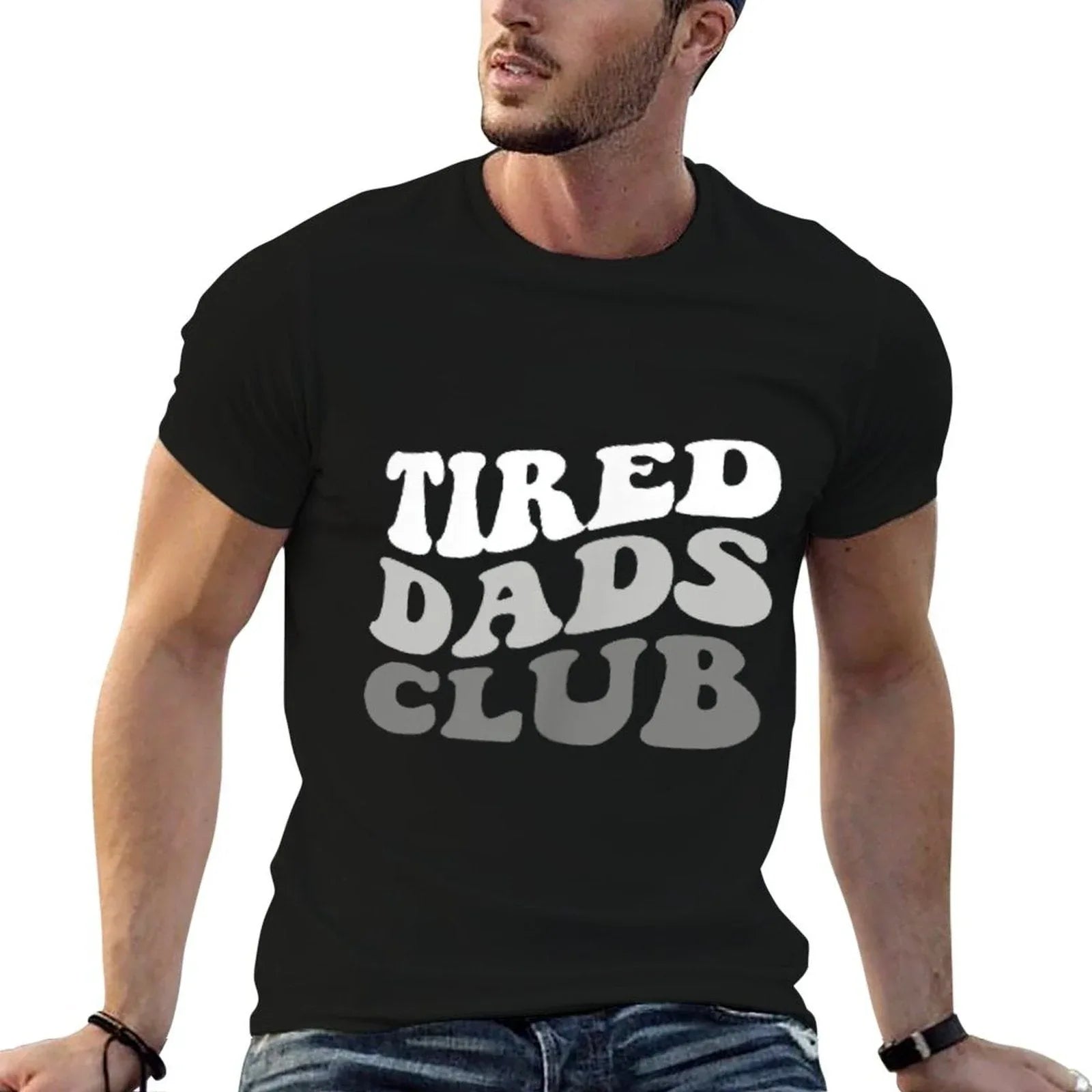 Tired Dad Club Playmat Car Race Track Dad Father's Day  High-quality Stitching T-Shirt