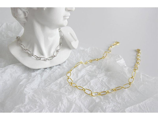 Women's 925 Sterling Silver Link Necklaces Chain For Birthday Gift