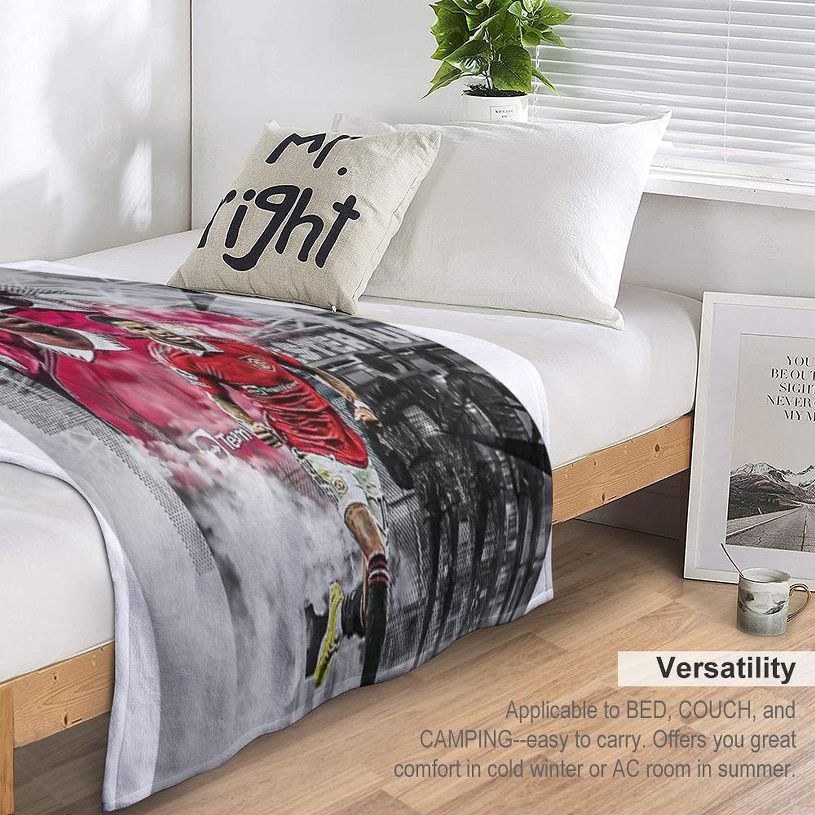 Red Graphic Art Throw Blanket