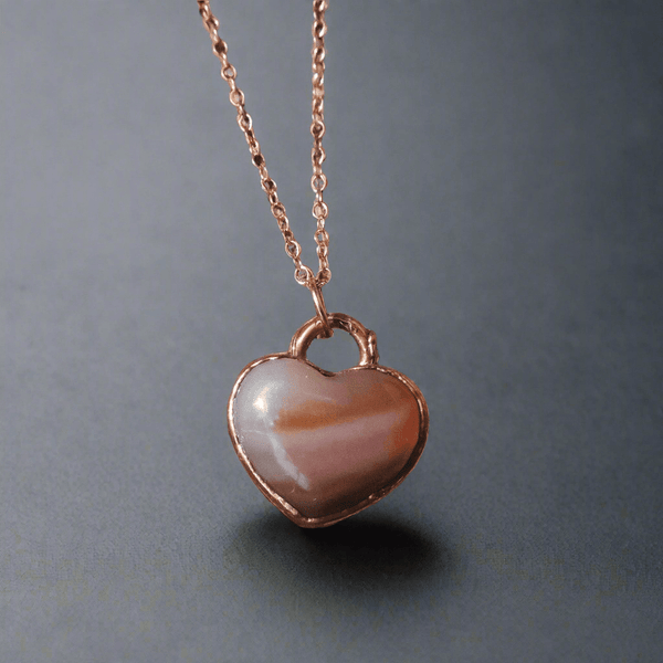 Carnelian Boho Heart Necklace - Courageous Creativity | By Blackbird & Sage