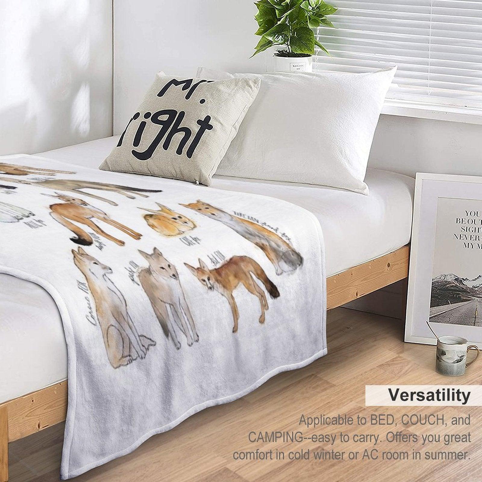 Foxes Throw Blanket