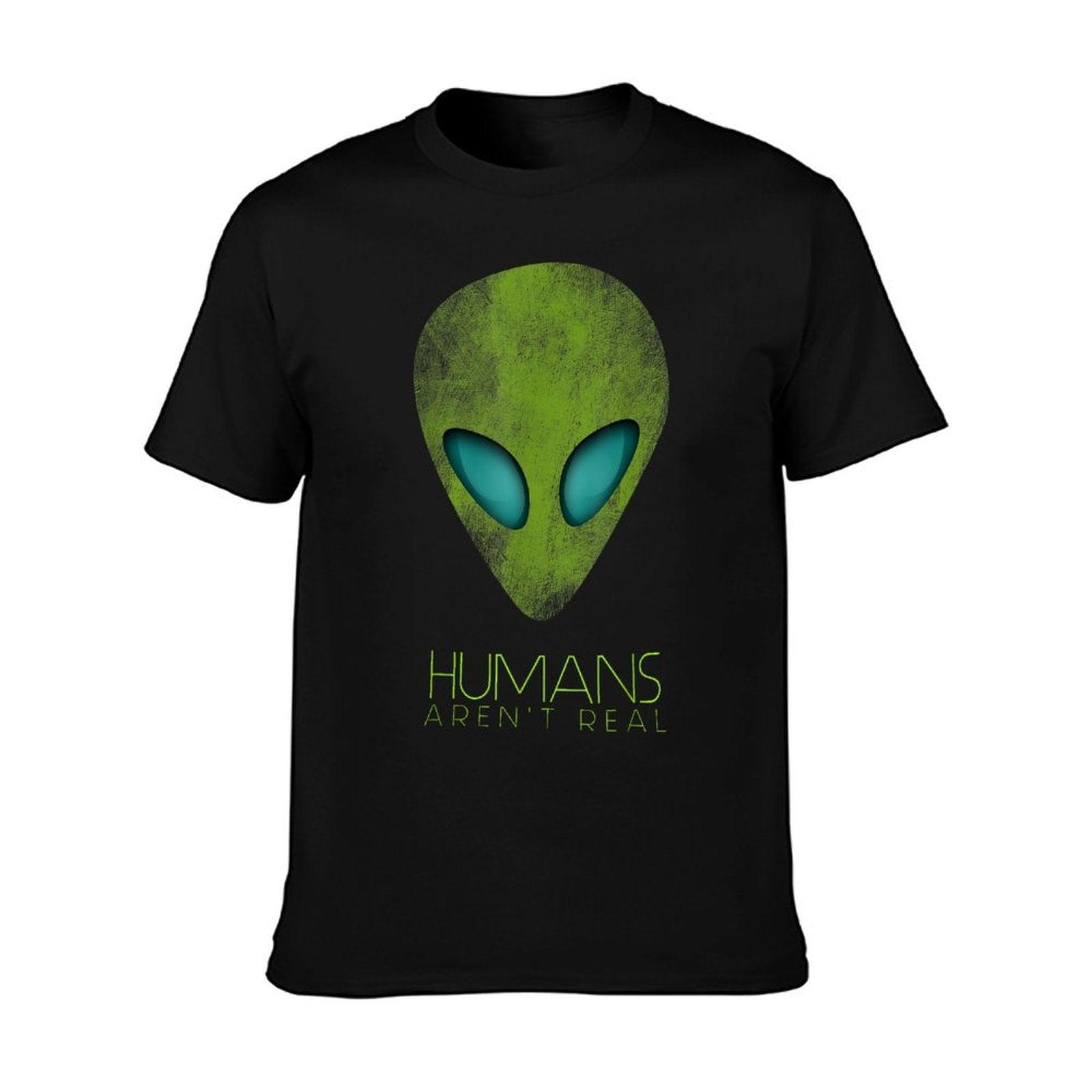 Alien Funny Humans Aren't Real Cute UFO Gift T-Shirt