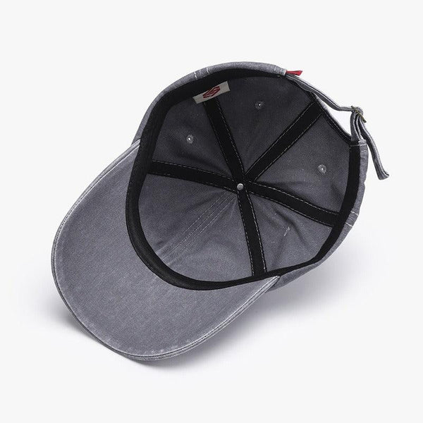 Fashionable Outdoor Versatile Curved Brim Letter Embroidery Men's Flat Tongue Hat Show Face Small Washed Women's Simple Baseball Hat Fashion
