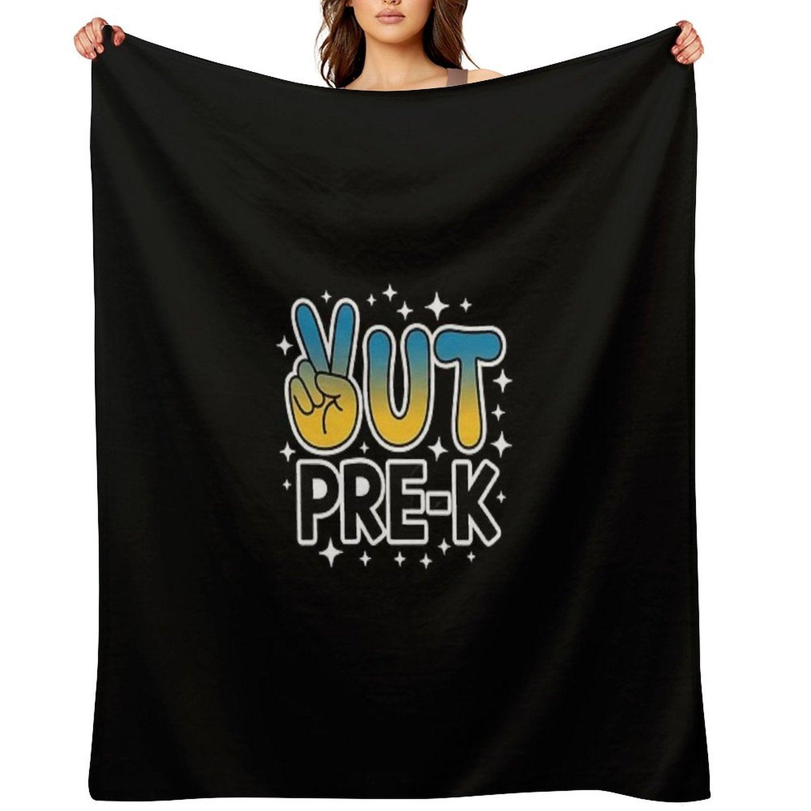 Peace Out Pre-K Tie Dye Last Day of School Teachers Throw Blanket