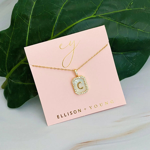 Initial Deco Open Locket Pendant Necklace - Gifts for You 'n Me
