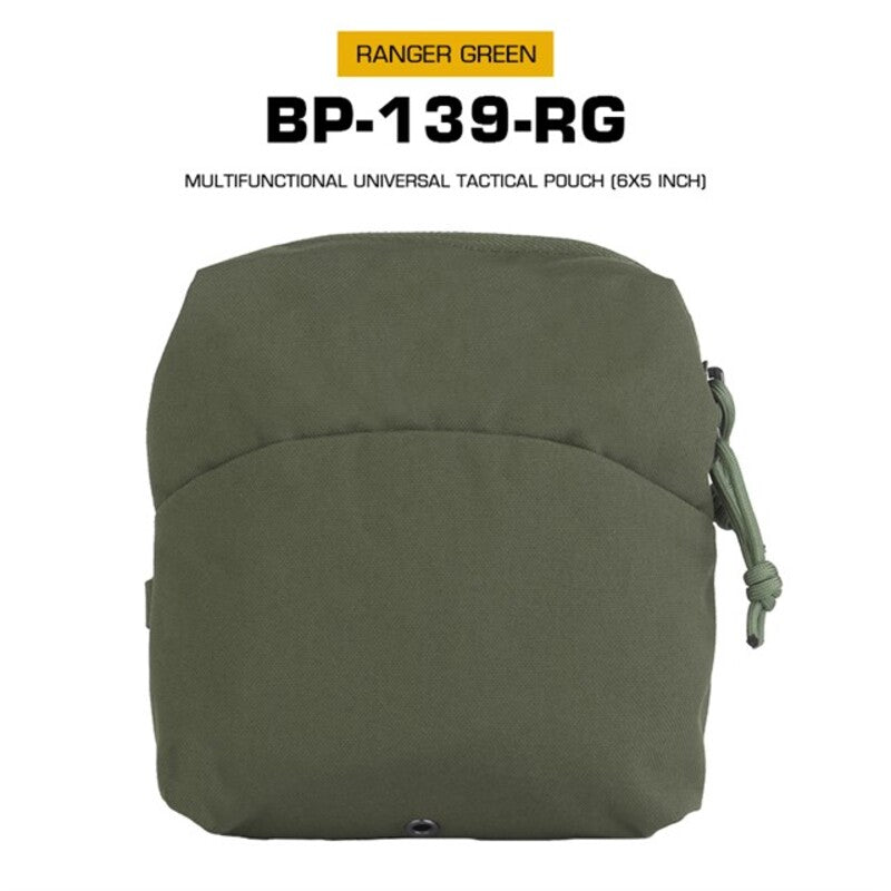 Tactical 6x5in GP MOLLE pouch for mags, fits FCPC or Utility GP Backpack.