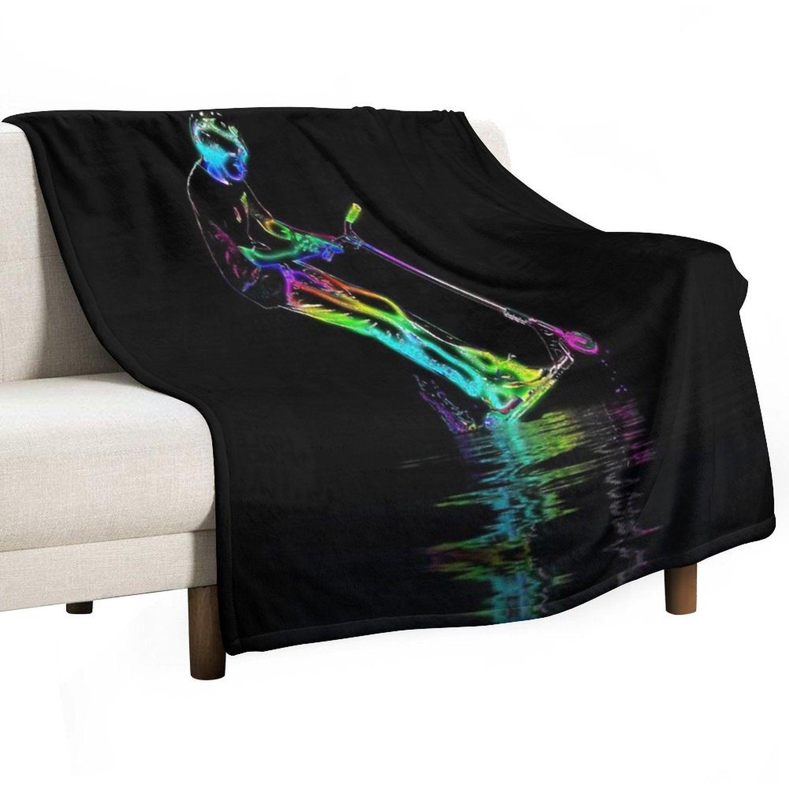 Puddle Jumping - Scooter Boy Throw Blanket