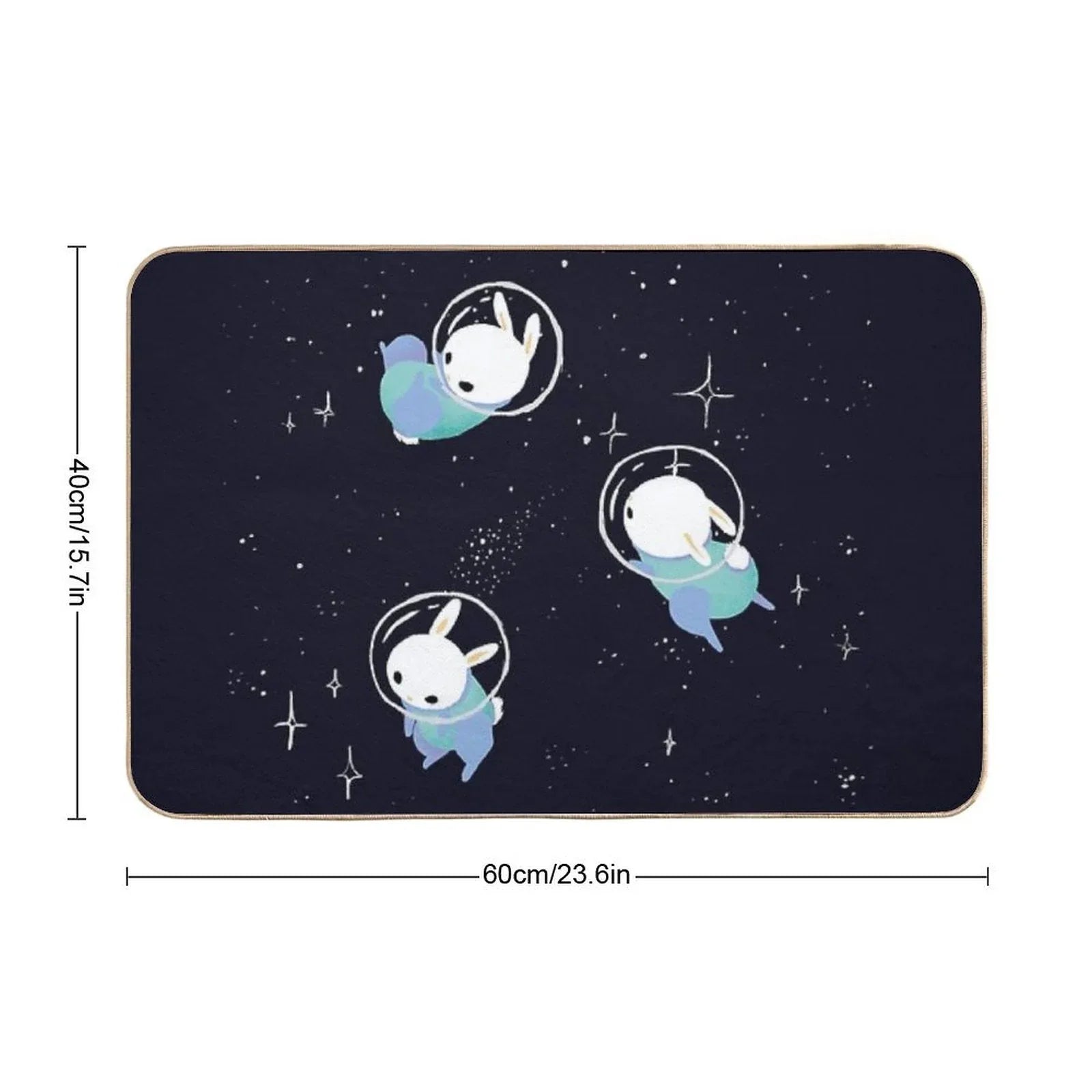 Space Bunnies Bath Mat