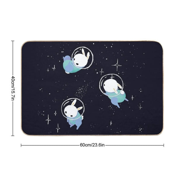 Space Bunnies Bath Mat