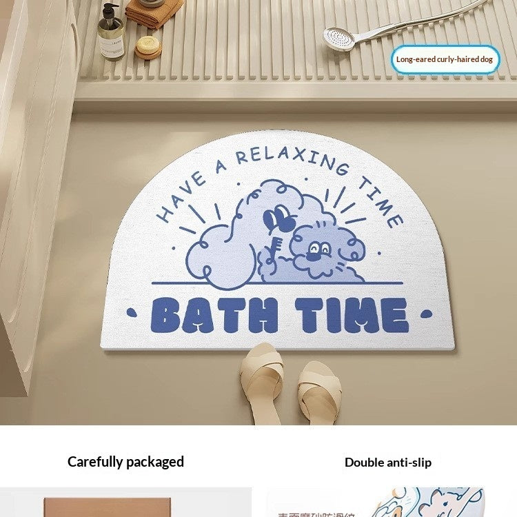 Quick-drying Cartoon Silica Mud Floor Mat