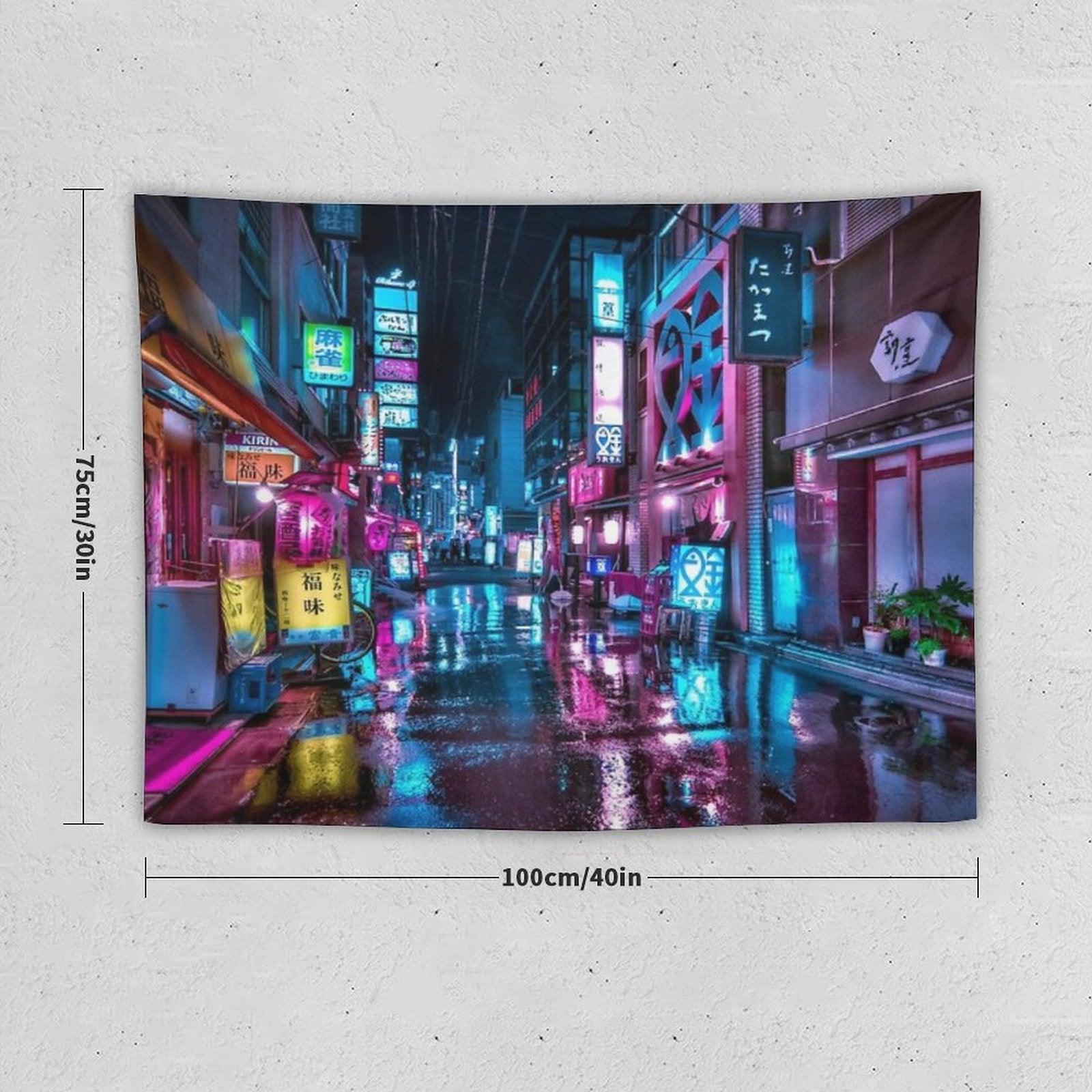 Tokyo at Night - Shimbashi Tapestry