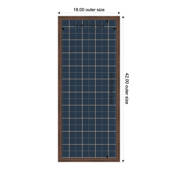 Framed Fabric Pinboard Navy Blue Plaid Wall Organization