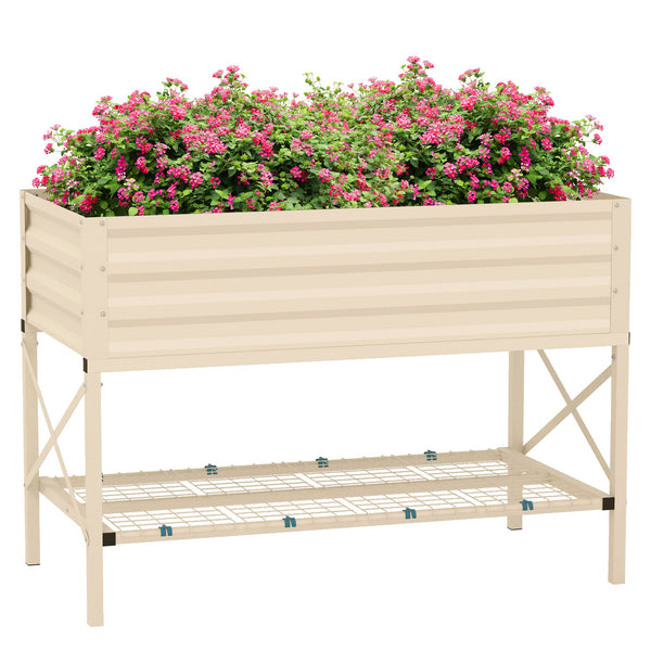 Outsunny Raised Garden Bed with Galvanized Steel Frame