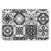 Black White Tiles Bath Mat