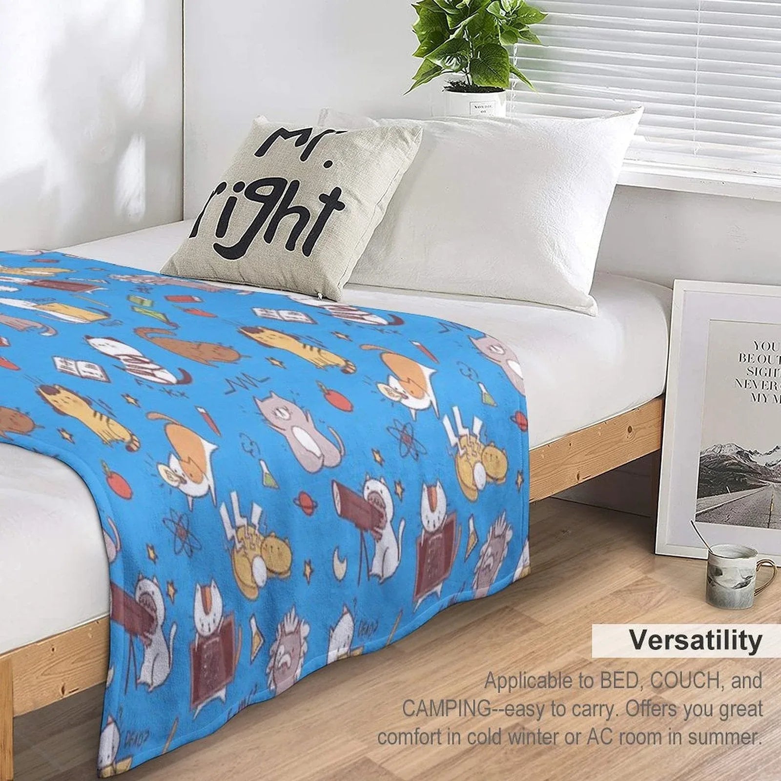 Science Kittens Throw Blanket