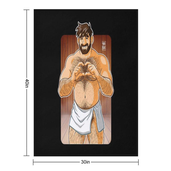 ADAM LIKES SAUNAS Throw Blanket