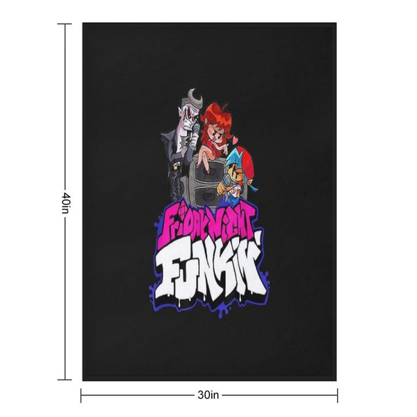 Friday Night Funkin Battle Rap Plush Throw Blanket